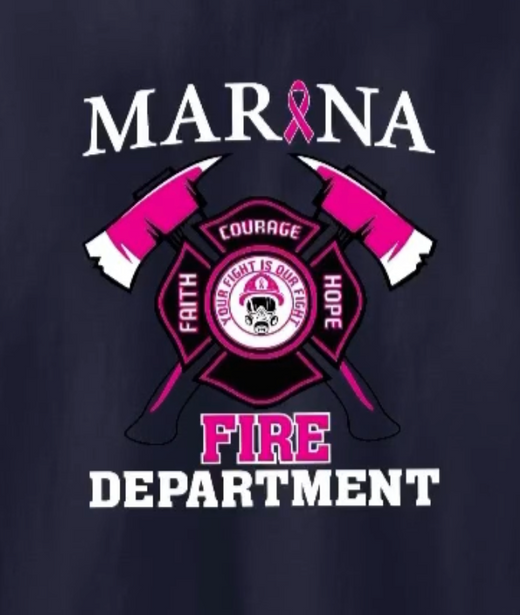 Marina Fire Breast Cancer Fundraiser gear
