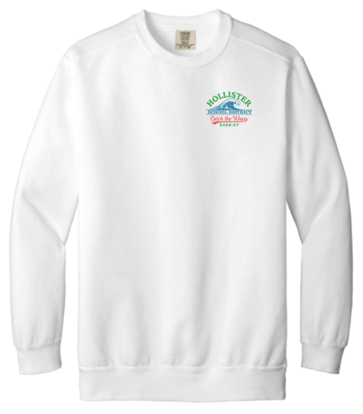 Left Chest Unisex Garment-Dyed Crewneck Sweatshirt - 1566