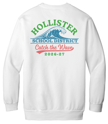 Left Chest Unisex Garment-Dyed Crewneck Sweatshirt - 1566