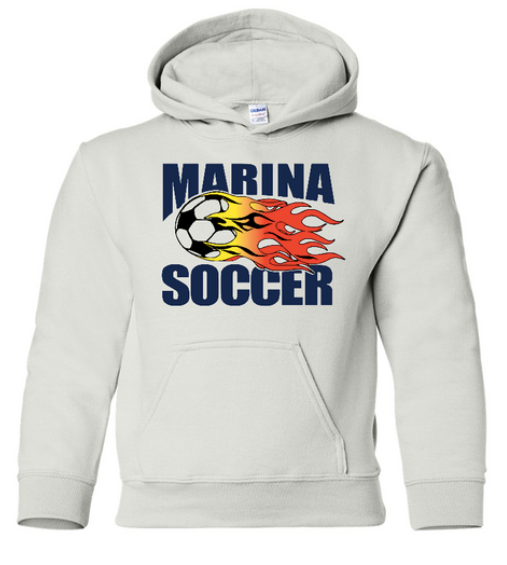 Marina Soccer Youth Hooded Sweatshirt - 18500B