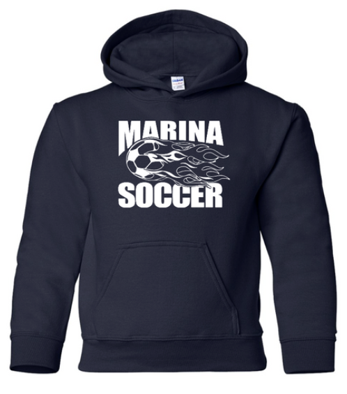 Marina Soccer Youth Hooded Sweatshirt - 18500B