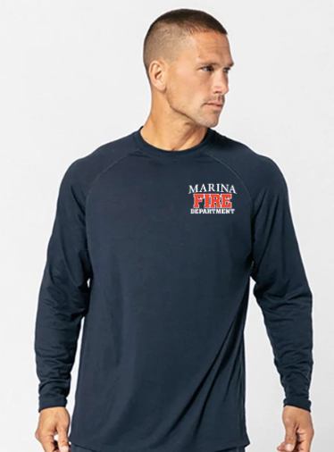 Marina Fire Department Fr Performance Ls Shirt- Raglan Sleeve