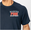 Marina Fire Department Navy Fr Ss Mens Performance Shirt Raglan Sleeve