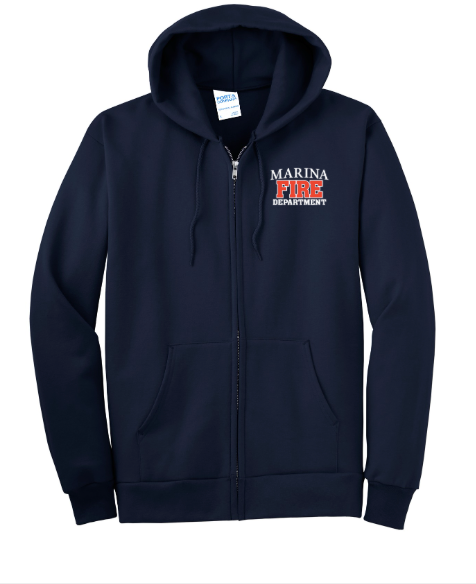 Marina Fire Department Ultimate Full-zip Hooded Sweatshirt