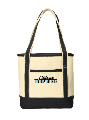 Riptide Softball Medium Cotton Canvas Tote- BG412