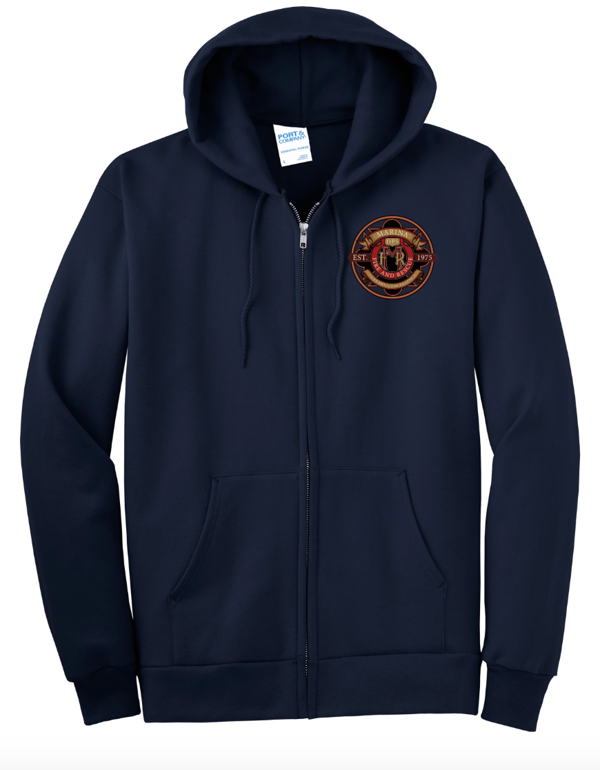 Marina Fire 50 Years- Ultimate Full-zip Hooded Sweatshirt- PC90ZH