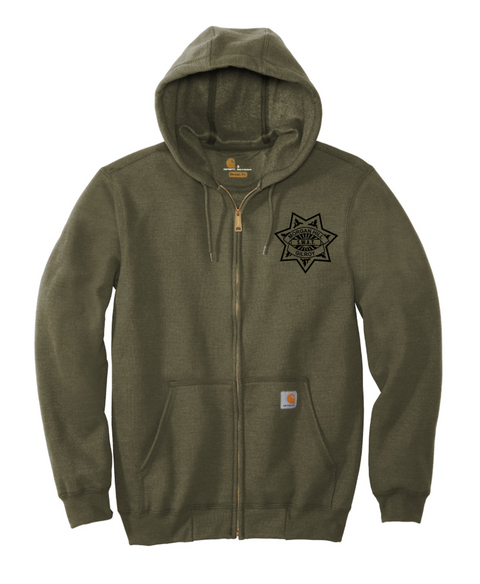 Carhartt Midweight Hooded Zip-Front Sweatshirt - Morgan Hill PD- CTK122