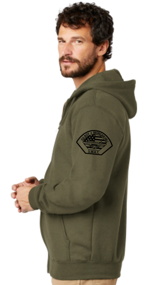 Carhartt Midweight Hooded Zip-Front Sweatshirt - Morgan Hill PD- CTK122