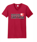 Rancho Santana Ladies Cotton V-neck T-shirt- LPC54V