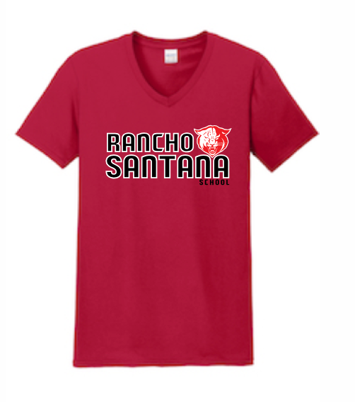 Rancho Santana Ladies Cotton V-neck T-shirt- LPC54V