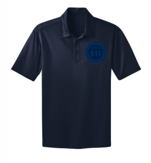 911 Tone On Tone Embroidered Silk Touch Performance Polo