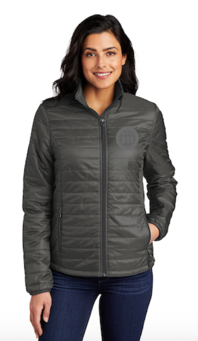 911 Tone On Tone Ladies Packable Puffy Jacket- L850