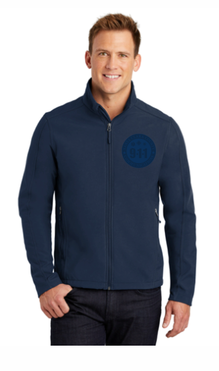 911 Tone On Tone Embroidered Core Soft Shell Jacket- J317