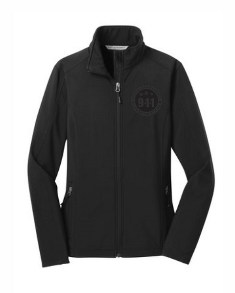 911 Tone On Tone Embroidered Ladies Core Soft Shell Jacket- L317