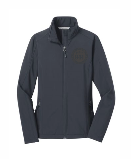 911 Tone On Tone Embroidered Ladies Core Soft Shell Jacket- L317