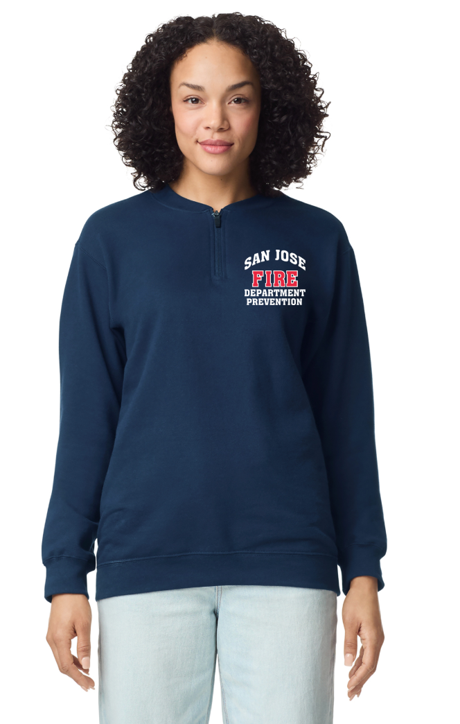 SJFD- Gildan Softstyle Midweight Fleece 1/4-Zip SF008