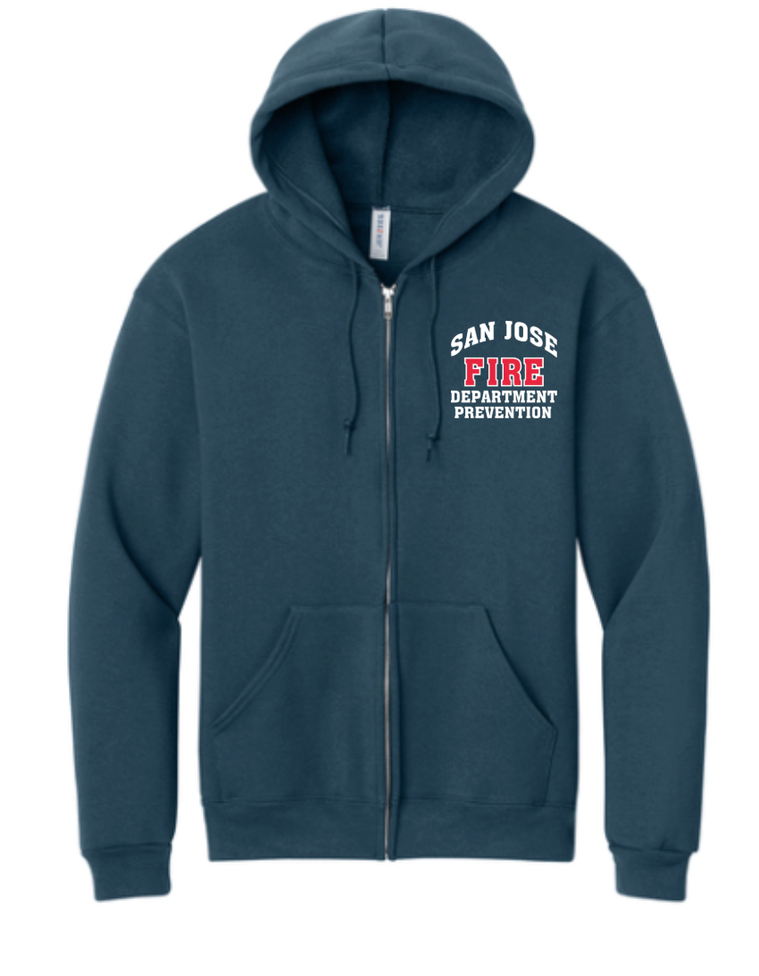 SJFD- Jerzees Rugged Unisex Full-Zip Hooded Sweatshirt- Z12M