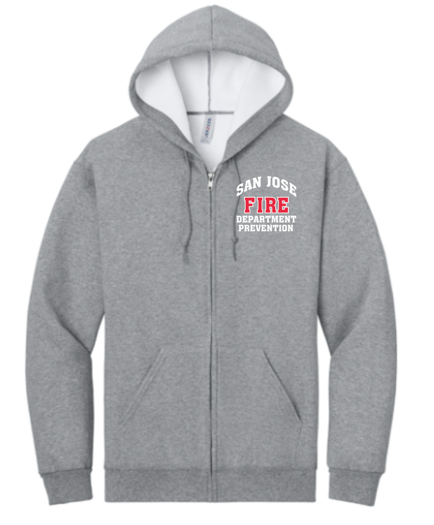 SJFD- Jerzees Rugged Unisex Full-Zip Hooded Sweatshirt- Z12M