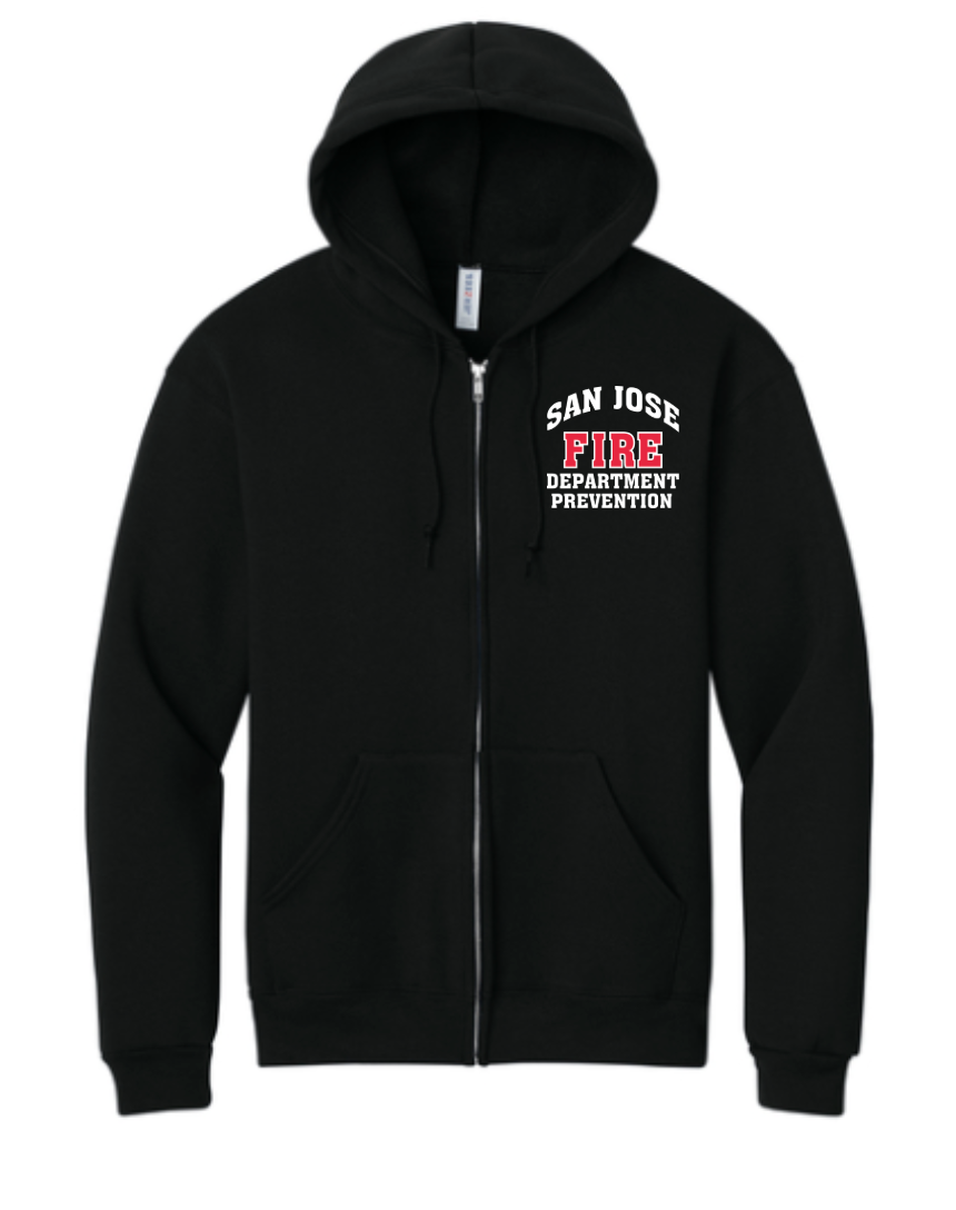 SJFD- Jerzees Rugged Unisex Full-Zip Hooded Sweatshirt- Z12M