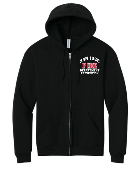 SJFD- Jerzees Rugged Unisex Full-Zip Hooded Sweatshirt- Z12M