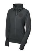 911 Tone On Tone Embroidered Ladies Sport-wick Stretch Full-zip Jacket