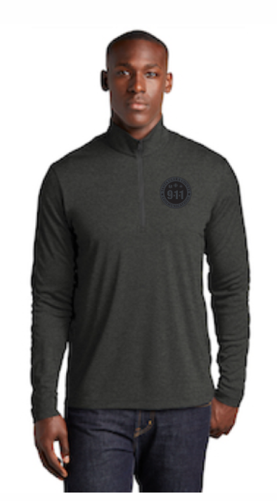 911 Tone On Tone Embroidered Men's 1/4-zip Pullover