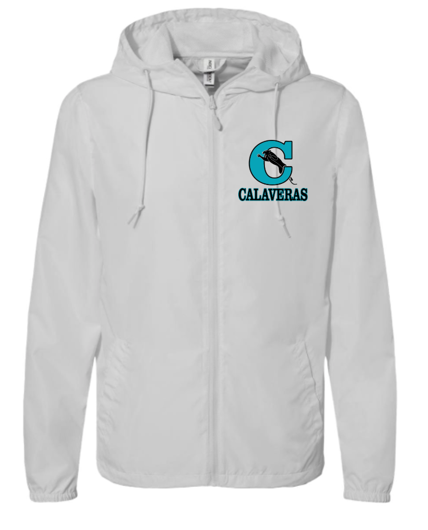 Calaveras Elementary Adult Light Weight Windbreaker Zip Jacket