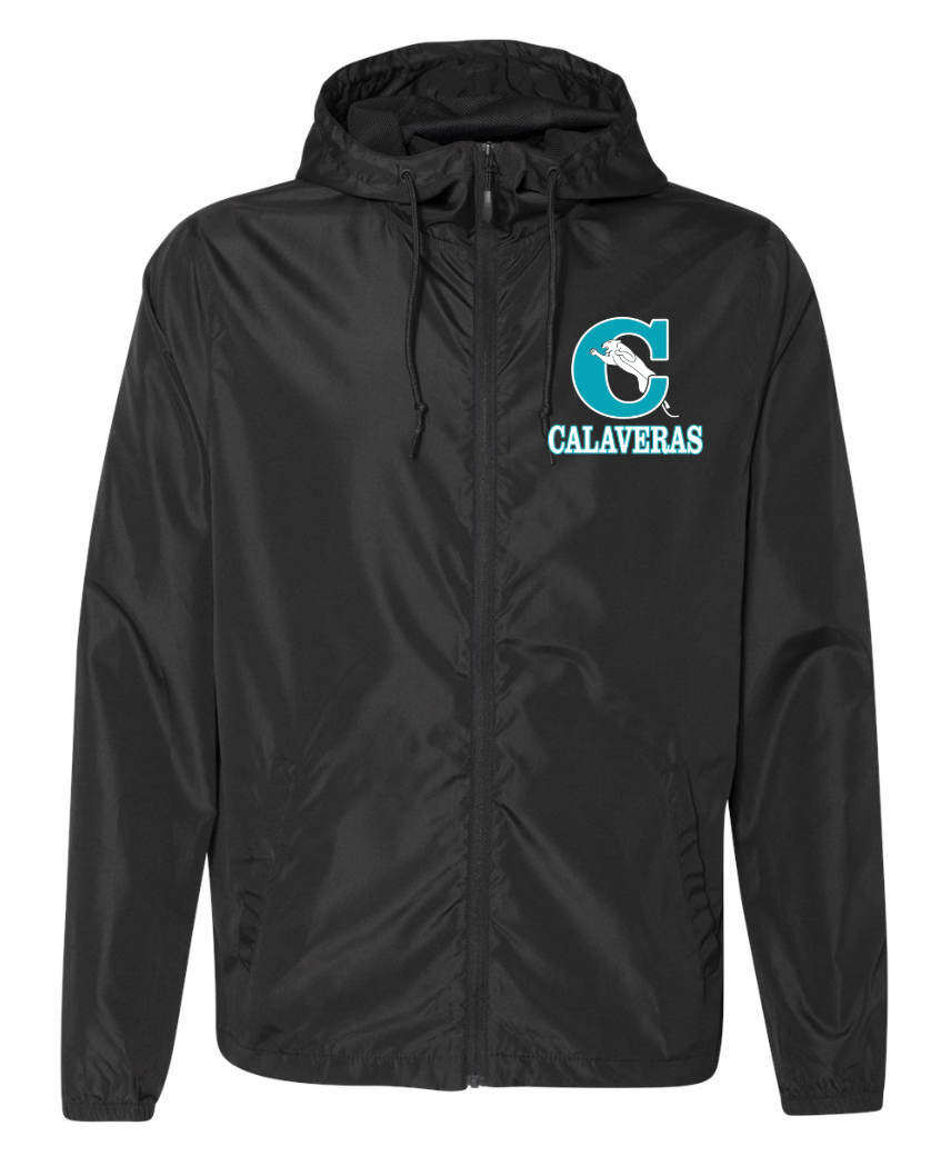Calaveras Elementary Adult Light Weight Windbreaker Zip Jacket