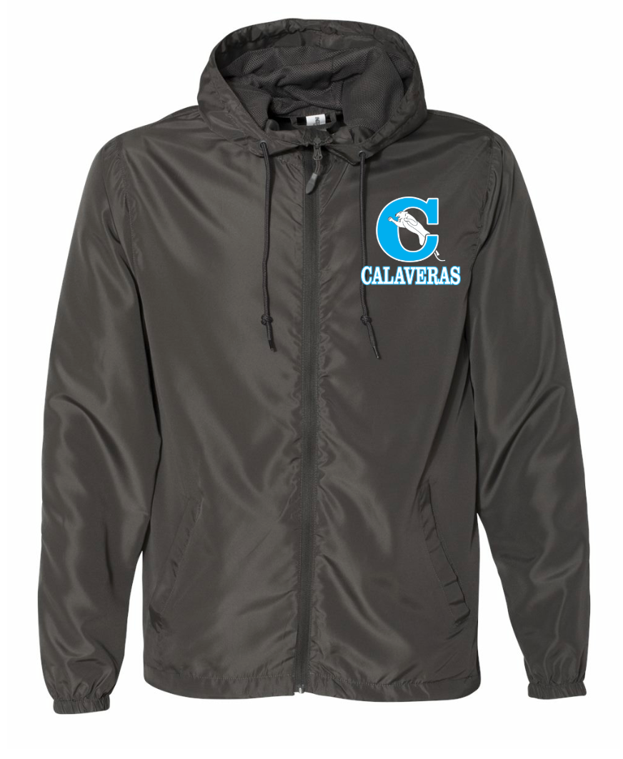 Calaveras Elementary Adult Light Weight Windbreaker Zip Jacket