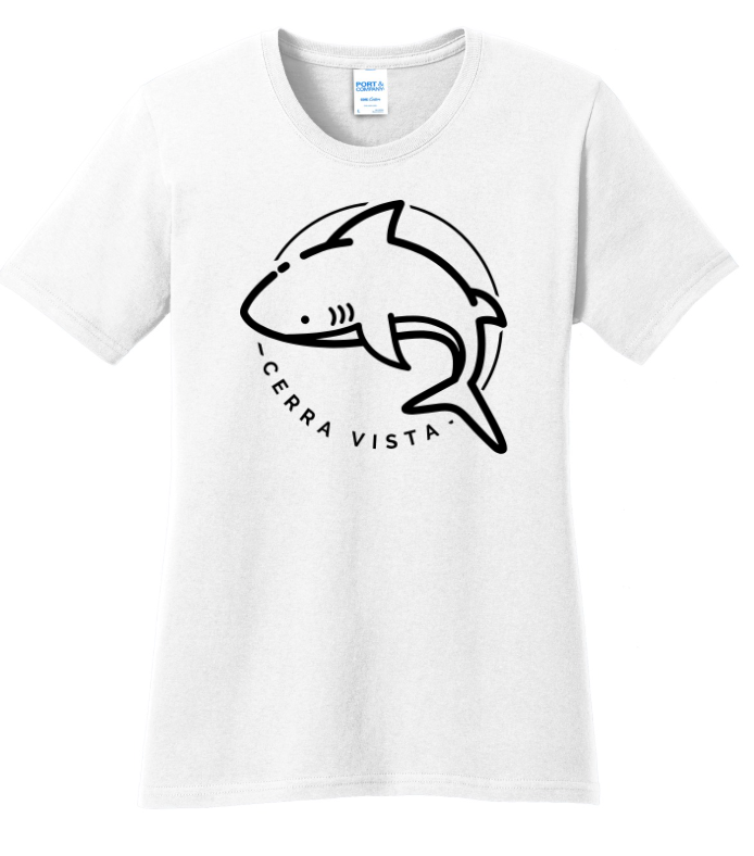 Cerra Vista Elementary School Port Company Ladies 100 Cotton T Shirt-LPC54