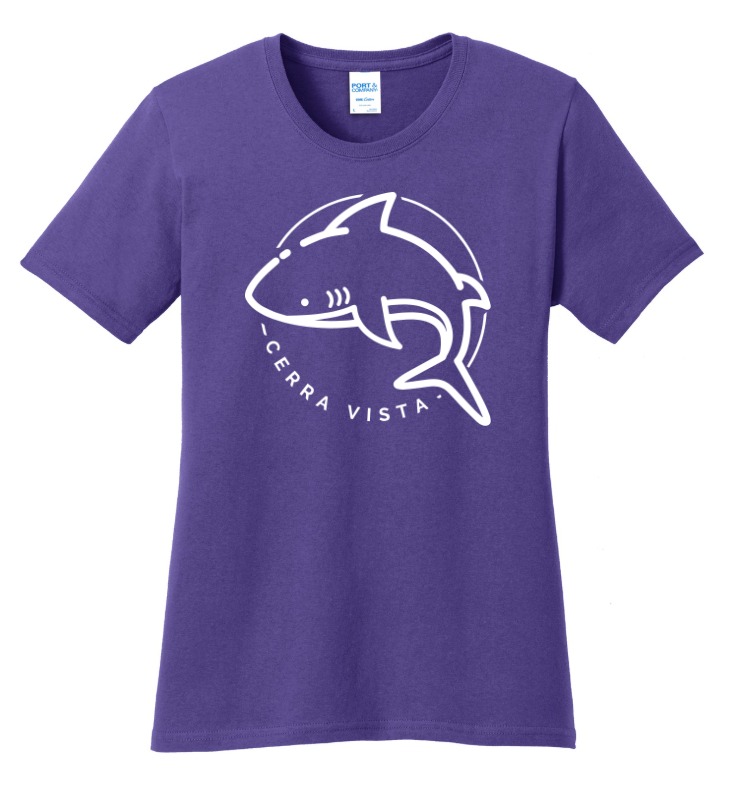 Cerra Vista Elementary School Port Company Ladies 100 Cotton T Shirt-LPC54