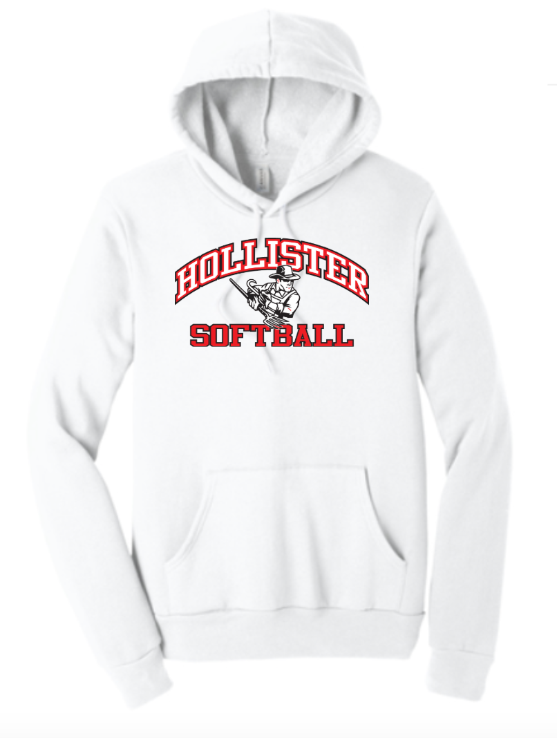 Hollister High School Softball Unisex Sponge Fleece Pullover Hoodie