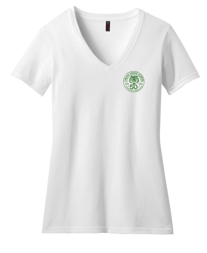 50th LC- Spring Grove School Women's Perfect Blend V-neck Tee