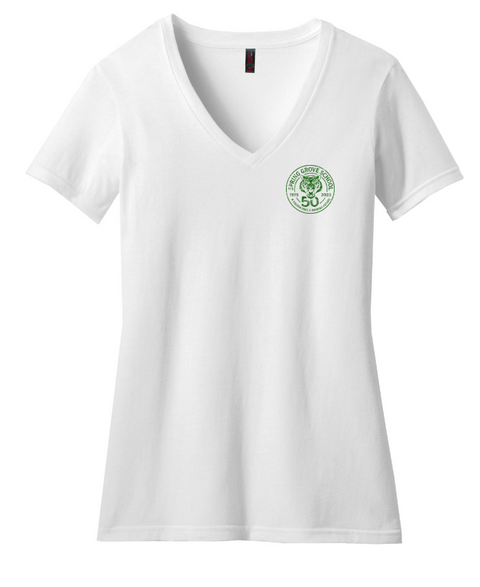 50th LC- Spring Grove School Women's Perfect Blend V-neck Tee