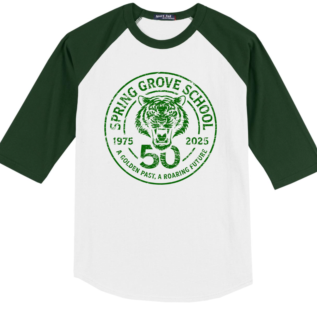 50th Full-Spring Grove School Baseball Tee