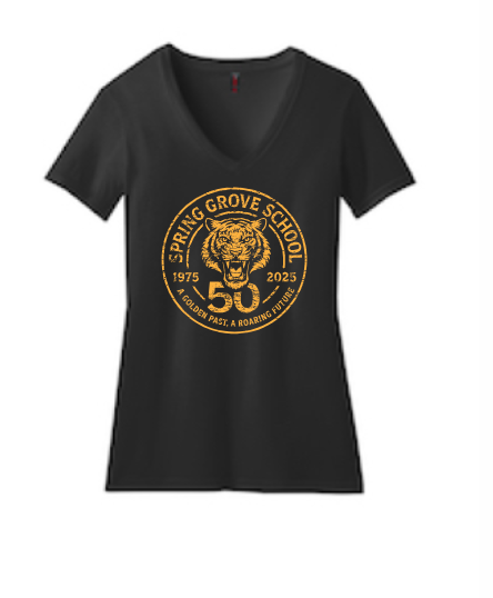50th Full- Spring Grove School Women's Perfect Blend V-neck Tee