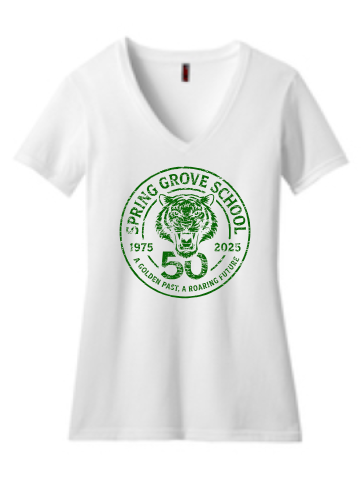 50th Full- Spring Grove School Women's Perfect Blend V-neck Tee