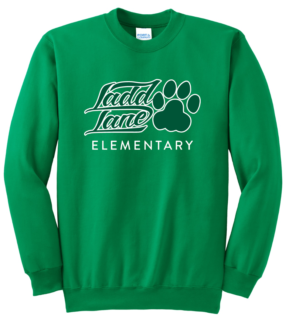 ADULT Paw- Ladd Lane Elementary School Crewneck Sweatshirt