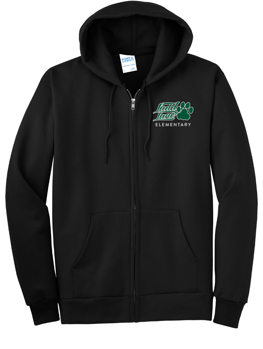 ADULT-Ladd Lane Elementary School Full-zip Hooded Sweatshirt