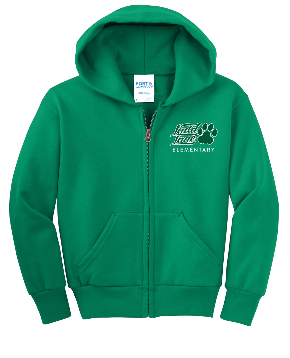 YOUTH- Ladd Lane Elementary School Full-zip Hooded Sweatshirt