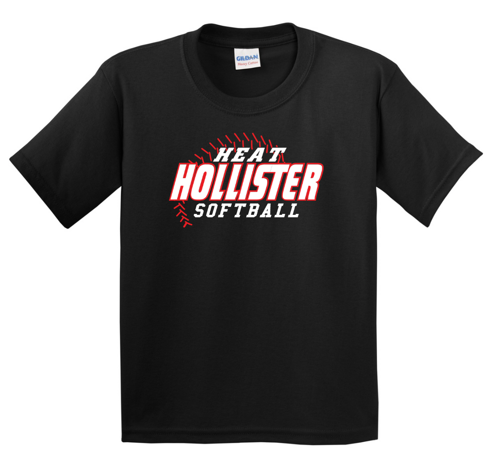 YOUTH- Hollister Heat Softball Heavy Cotton T Shirt