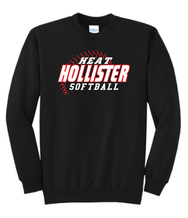 YOUTH- Hollister Heat Softball Heavy Blend Crewneck Sweatshirt