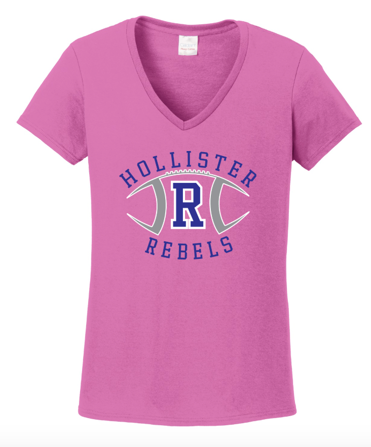 LADIES- Hollister Rebels 100% Cotton V-neck