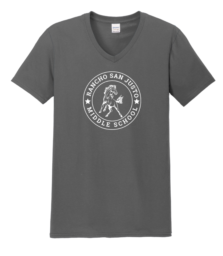 Horse Full- UNISEX- Rancho San Justo Staff V-neck T-shirt