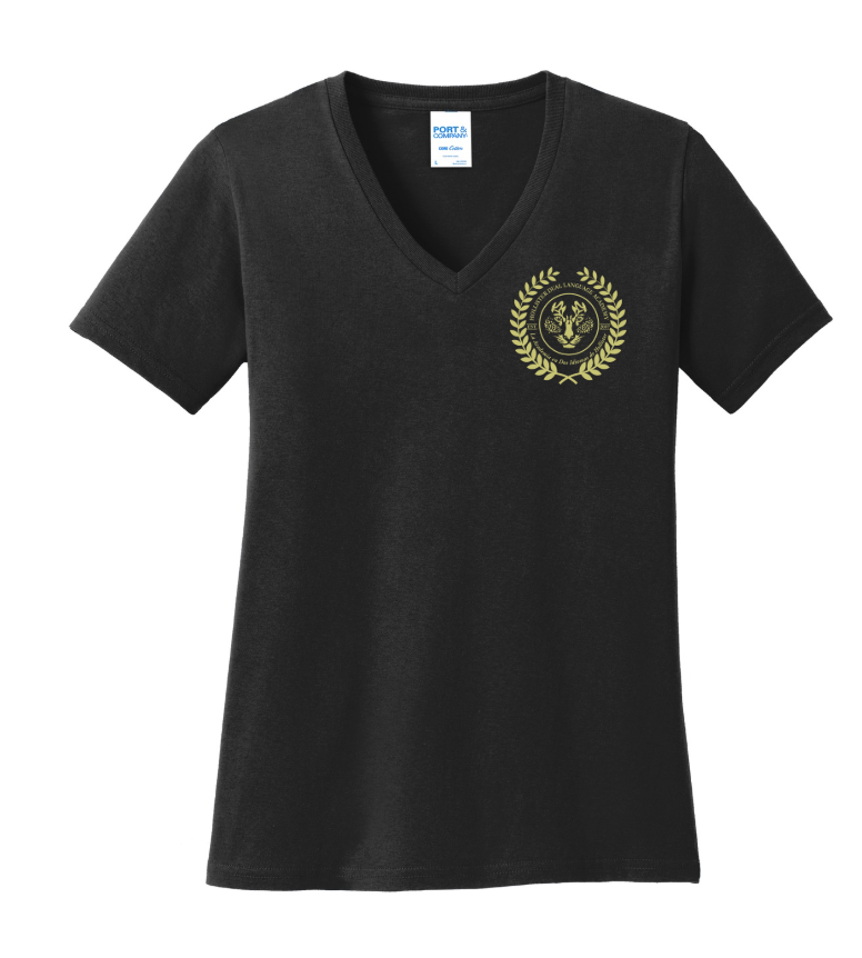 LADIES- Cotton V-neck Tee