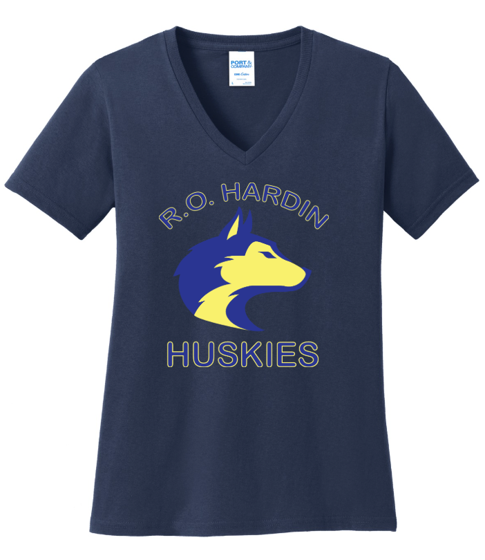 LADIES- Cotton V-neck Tee