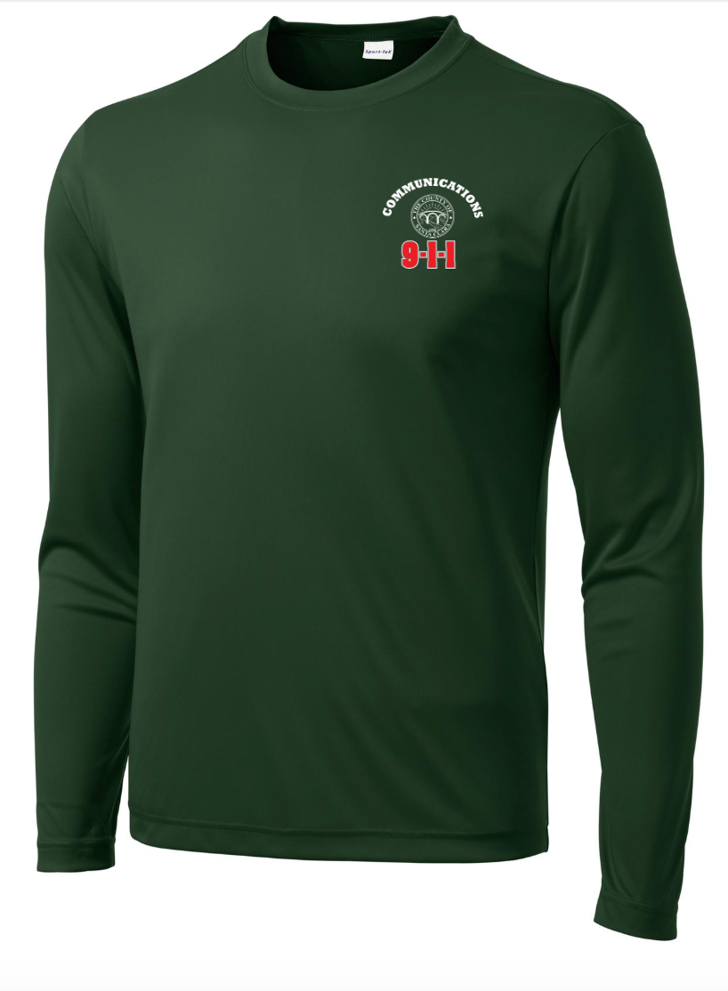 911 Screen Print Front & Back- Sport-Tek Long Sleeve Competitor Tee