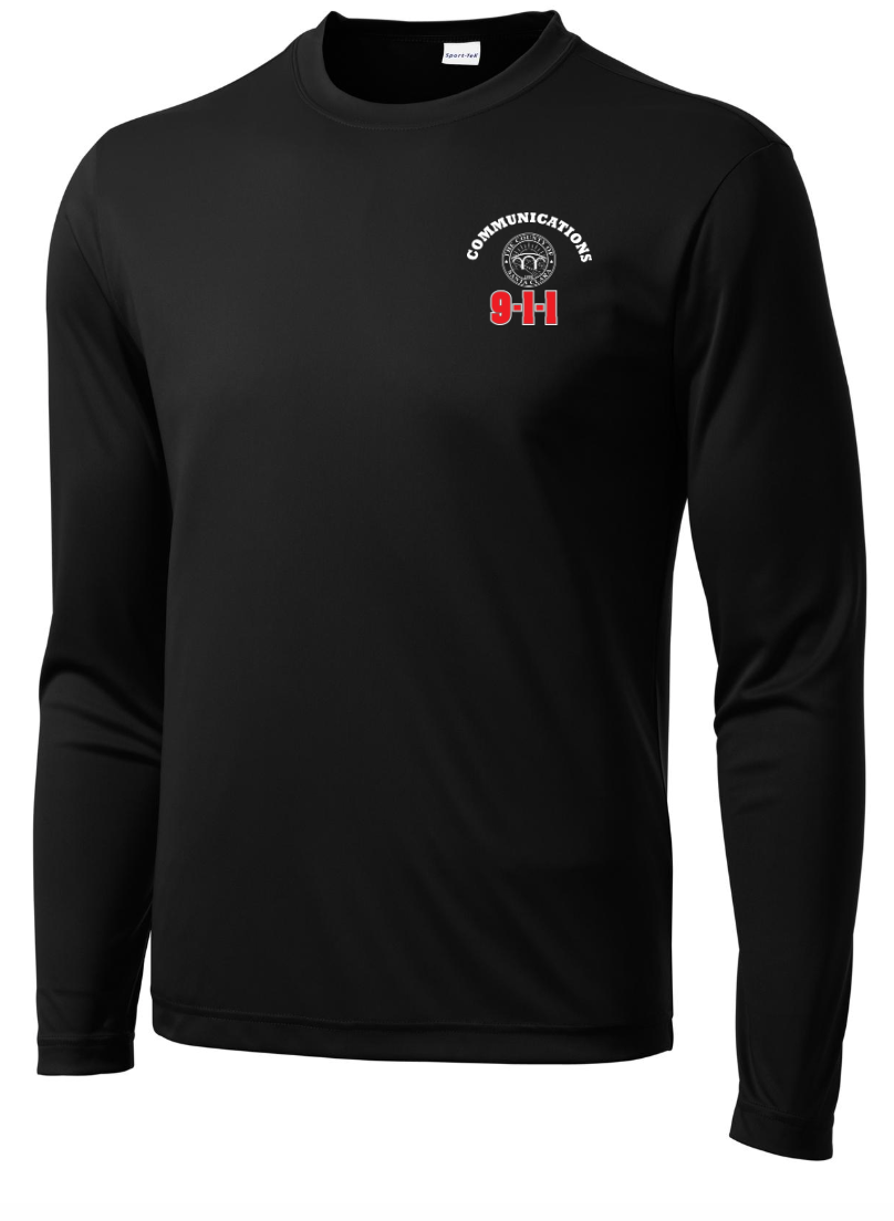 911 Screen Print Front & Back- Sport-Tek Long Sleeve Competitor Tee