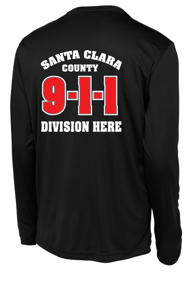 911 Screen Print Front & Back- Sport-Tek Long Sleeve Competitor Tee