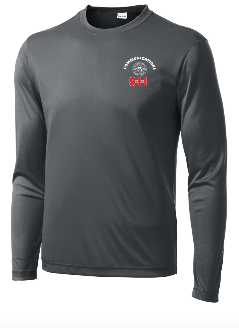 911 Screen Print Front & Back- Sport-Tek Long Sleeve Competitor Tee